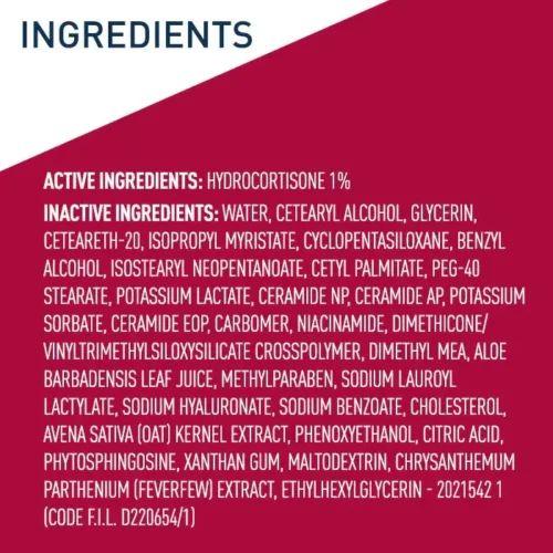 CeraVe Hydrocortisone Anti-Itch Cream Ingredients